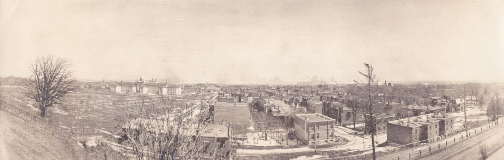 Panorama of Priests’ farm westwards, Credit: WHA Archives
